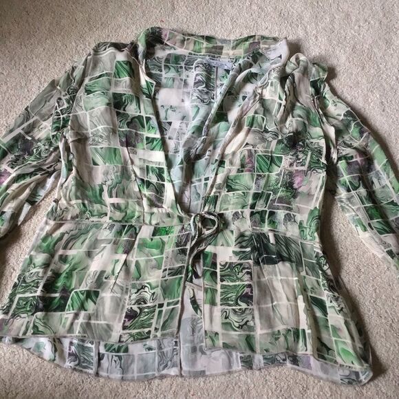 Lola & Sophie Tile Print Drawstring Jacket - Picture 4 of 10